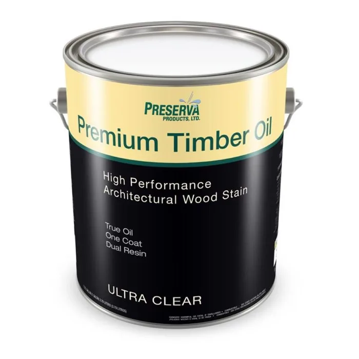 Preserva Wood Premium Transparent Matte Ultra Clear Oil-Based Alkyd Penetrating Timber Oil 1 gal (Pack of 4)