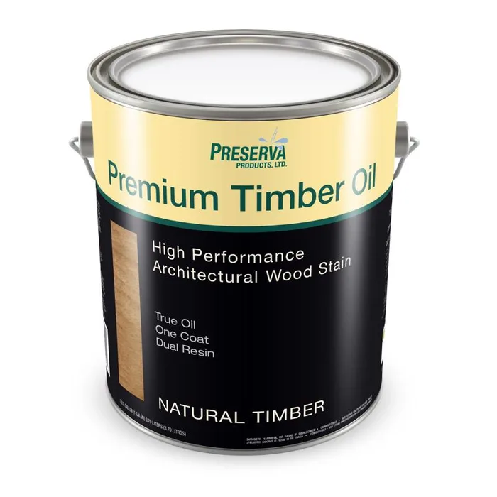 Preserva Wood Premium Transparent Matte Natural Timber Oil-Based Alkyd Penetrating Timber Oil 1 gal (Pack of 4)