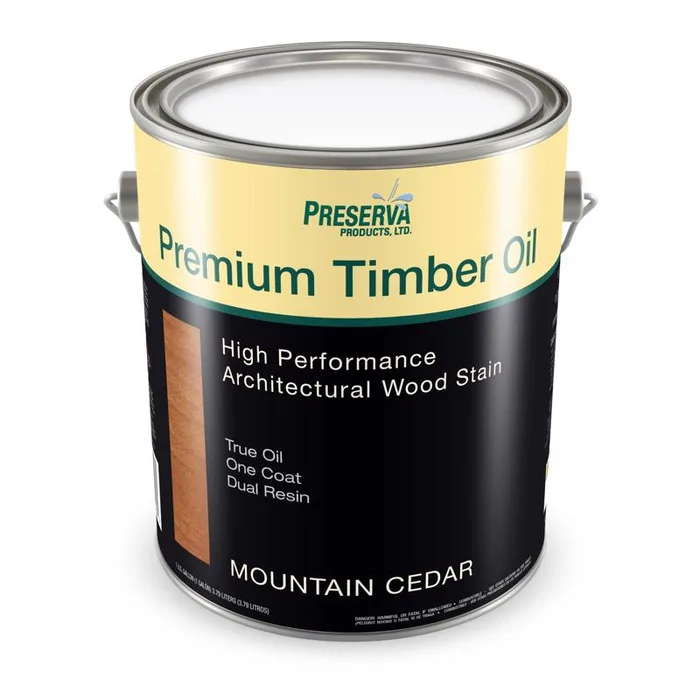 Preserva Wood Premium Transparent Matte Mountain Cedar Oil-Based Alkyd Penetrating Timber Oil 1 gal (Pack of 4)