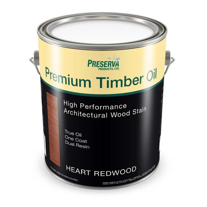 Preserva Wood Premium Transparent Matte Heart Redwood Oil-Based Alkyd Penetrating Timber Oil 1 gal (Pack of 4)