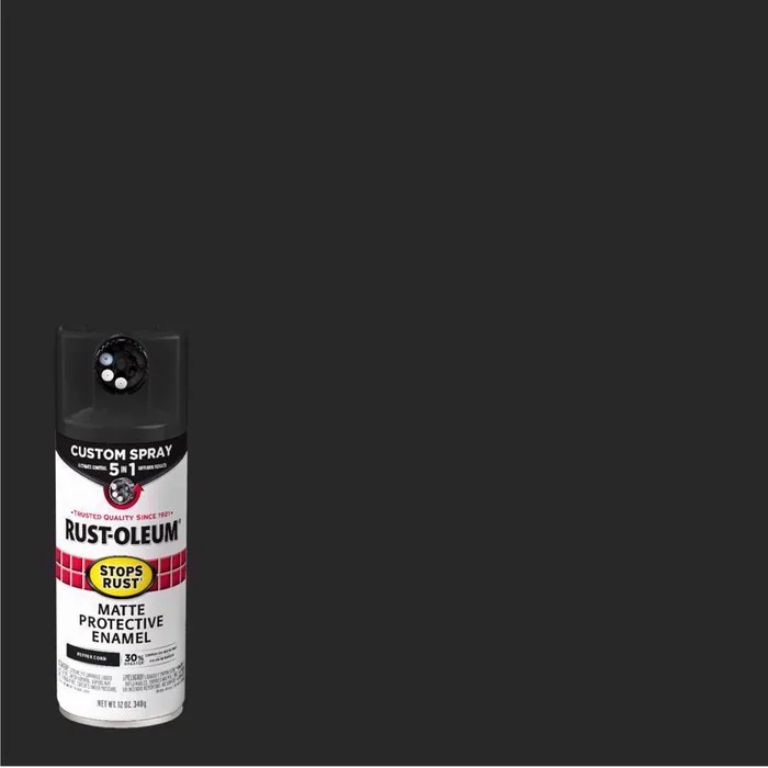 Rust-Oleum Stops Rust Matte Peppercorn Protective Enamel Spray Paint 12 oz (Pack of 6)