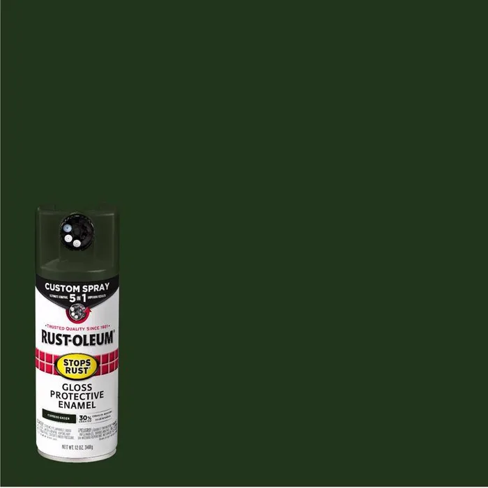 Rust-Oleum Stops Rust Gloss Cypress Green Protective Enamel Spray Paint 12 oz (Pack of 6)