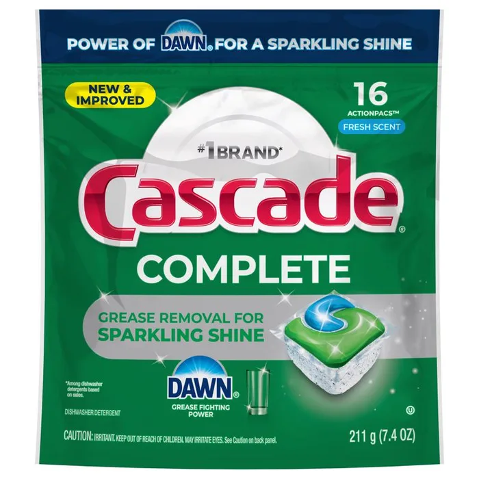 Cascade Complete Fresh Scent Pods Dishwasher Detergent 7.4 oz 16 pk