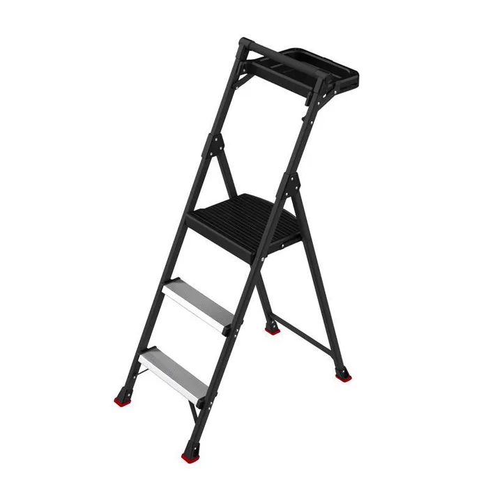 Lift Ladders 4.19 ft. H Steel Step Ladder Type IA 300 lb. cap.