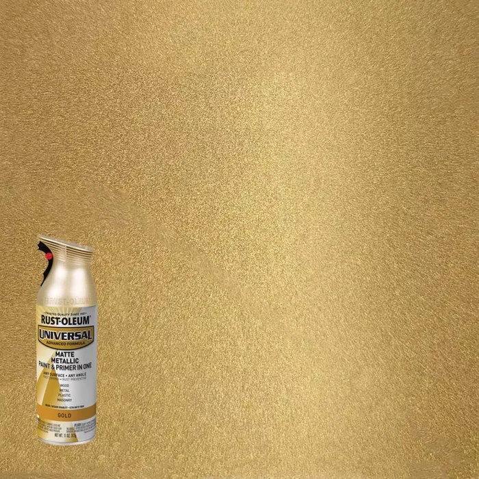 Rust-Oleum Universal Metallic Gold Metallic Spray Paint 11 oz (Pack of 6)