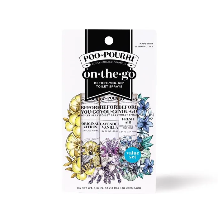 Poo-Pourri Citrus Scent Odor Eliminator 3 ct Liquid (Pack of 6)