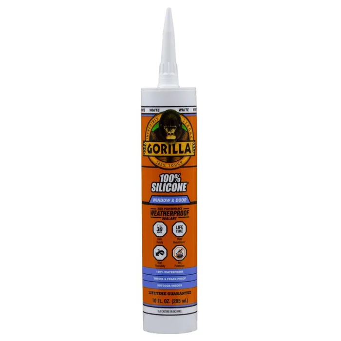 Gorilla White Silicone Window and Door Sealant 10 oz (Pack of 12)