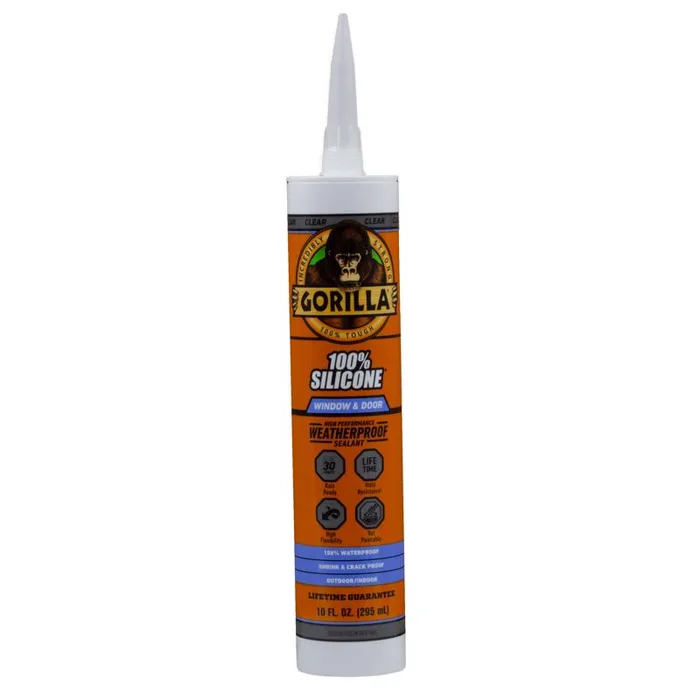 Gorilla White Silicone Window and Door Sealant 10 oz (Pack of 12)