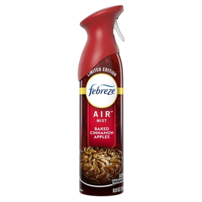 Febreze Baked Cinnamon Apple Scent Air Freshener Spray 8.8 oz Aerosol (Pack of 6)
