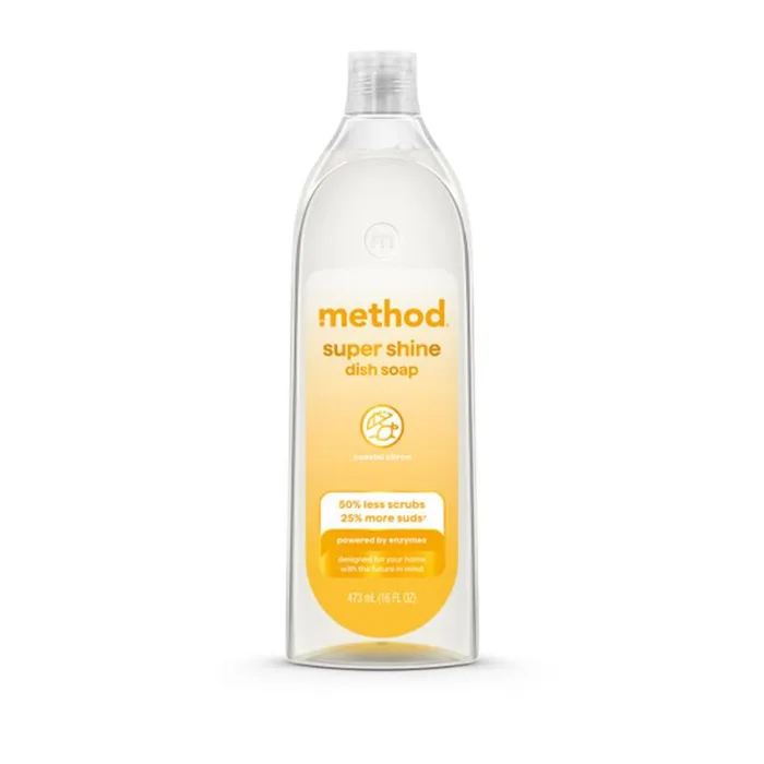 Method Super Shine Coastal Citron Scent Liquid Dish Soap 16 oz 1 pk (Pack of 4)