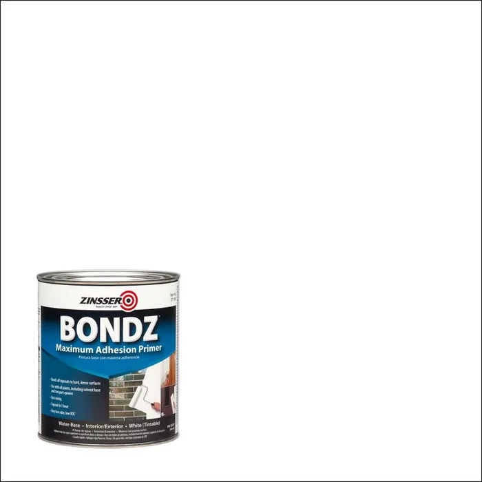 Zinsser Bondz White Water-Based Maximum Adhesive Primer 1 qt (Pack of 4)