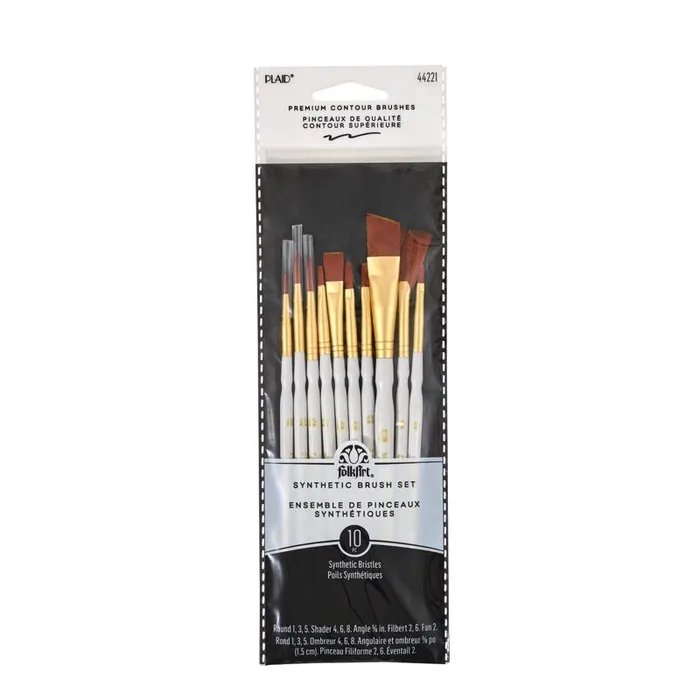 FolkArt Assorted Paint Brush Set (Pack of 3)