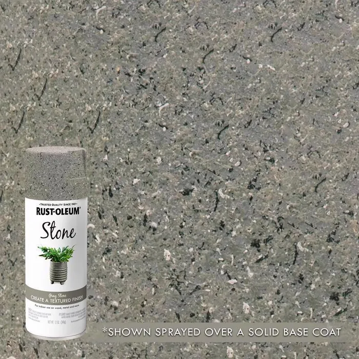 Rust-Oleum Stone Effect Gray Stone Spray Paint 12 oz (Pack of 4)