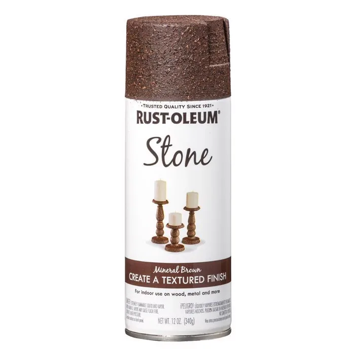 Rust-Oleum Stone Effect Mineral Brown Spray Paint 12 oz (Pack of 4)