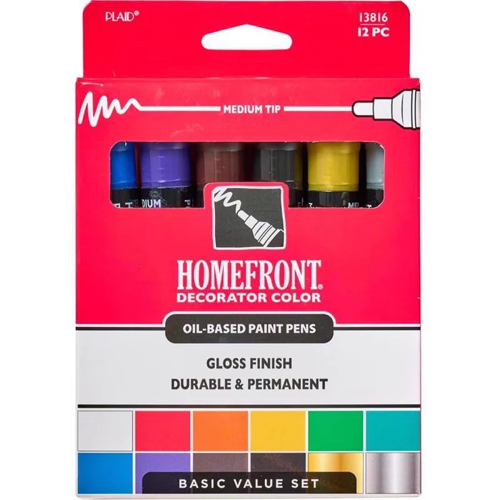 Homefront Multi Color Paint Pen Exterior and Interior 12 pc (Pack of 2)