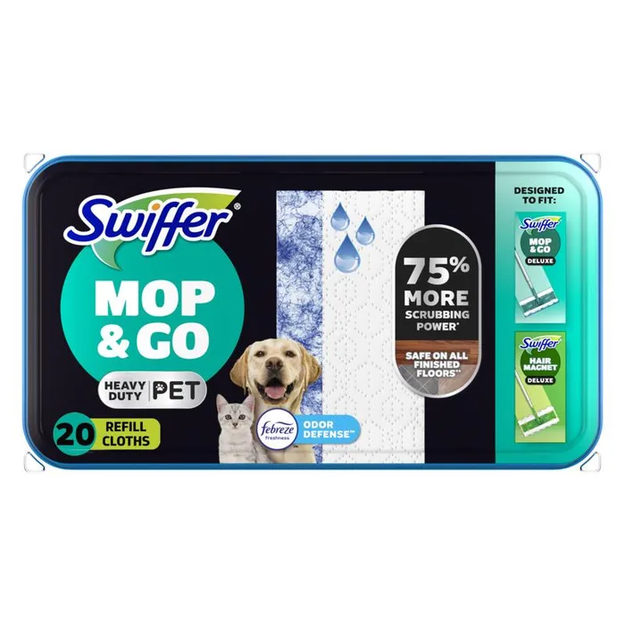 Swiffer Heavy Duty Pet Disposable Wet Cleaning Pads Wipes 20 pk (Pack of 6)