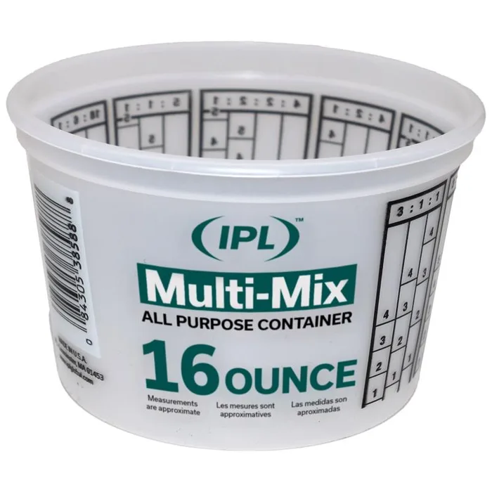 IPL Clear 1 pt Plastic Multi-Mix Container (Pack of 24)