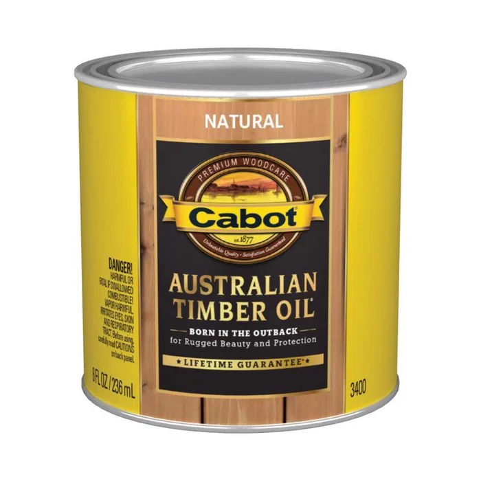 Cabot Transparent Natural Australian Timber Oil 8 fl. oz. (Pack of 4)