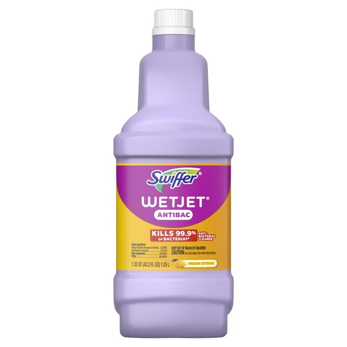 Swiffer Antibacterial Citrus Scent Floor Cleaner Refill Liquid 42.2 fl. oz. (Pack of 4)
