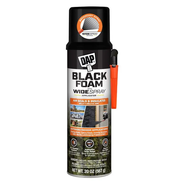 DAP Black Polyurethane Foam Foam Sealant 20 oz (Pack of 6)