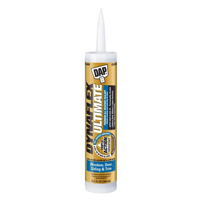 DAP Dynaflex Ultimate Clear Premium Latex Door/Siding/ Window Caulk Sealant 10.1 oz (Pack of 12)