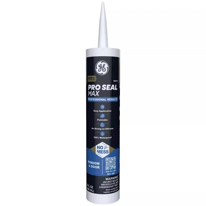 GE Pro Max White Silicone 1 Window and Door Caulk Sealant 9 fl. oz. (Pack of 12)