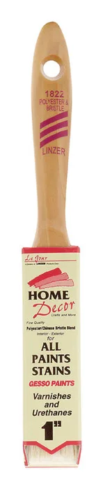 Linzer Home Decor 1 in. Flat Paint Brush (Pack of 12)