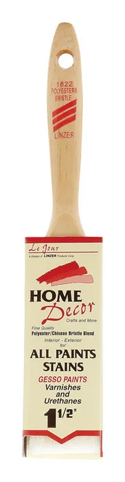 Linzer Home Decor 1-1/2 in. Flat Paint Brush (Pack of 12)