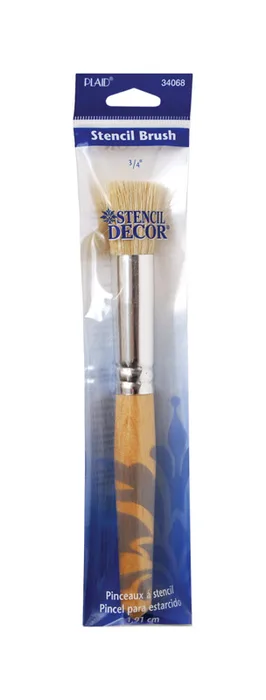 Plaid Stencil Decor 3/4 in. Round Stencil Paint Brush (Pack of 6)
