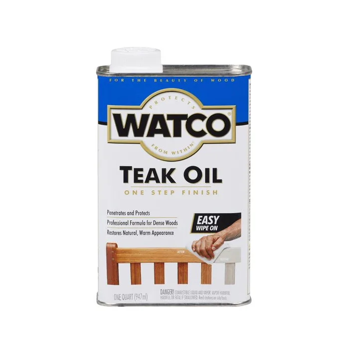 WATCO Transparent Clear Oil-Based Teak Oil 1 qt (Pack of 4)