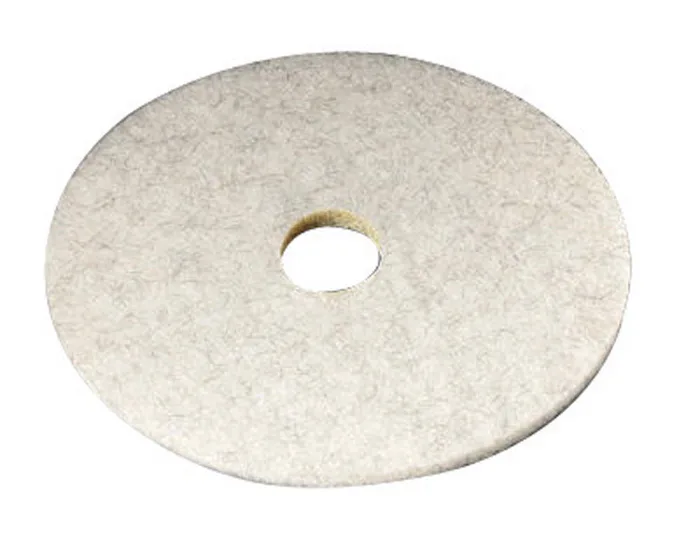 3M Natural Blend 20 in. D Non-Woven Natural/Polyester Fiber Floor Polishing Pad White (Pack of 5)