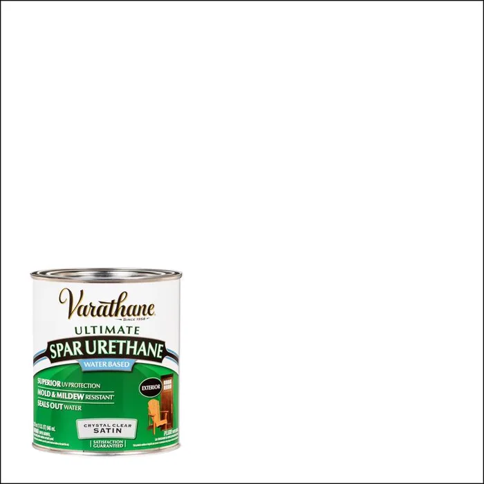 Varathane Ultimate Satin Clear Water-Based Spar Urethane 1 qt (Pack of 2)