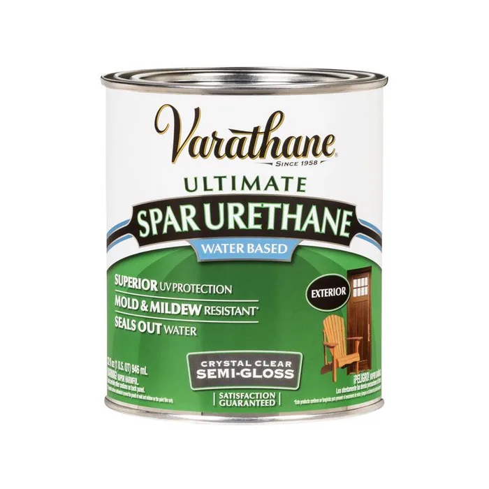 Varathane Ultimate Semi-Gloss Clear Water-Based Spar Urethane 1 qt (Pack of 2)
