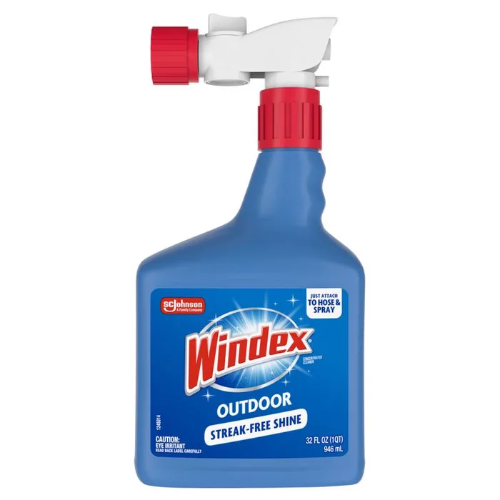 Windex No Scent Outdoor Glass Cleaner 32 oz Liquid (Pack of 8)