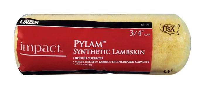 Linzer Impact Pylam Synthetic Lambskin 9 in. W X 3/4 in. Regular Paint Roller Cover 1 pk (Pack of 12)