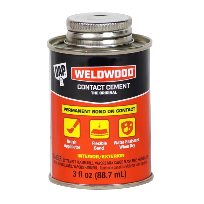 DAP Weldwood High Strength Rubber Tan Contact Cement 3 oz (Pack of 12)