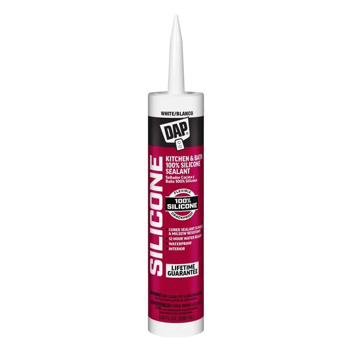 DAP White Silicone Kitchen and Bath Sealant 9.8 oz (Pack of 12)