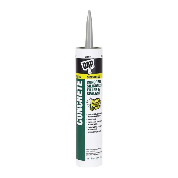 DAP Gray Silicone Concrete and Masonry Filler and Sealant 10.1 oz (Pack of 12)