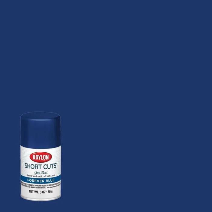 Krylon Short Cuts Gloss Forever Blue Spray Paint 3 oz (Pack of 6)