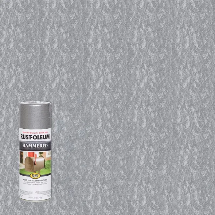 Rust-Oleum Stops Rust Hammered Silver Spray Paint 12 oz (Pack of 6)