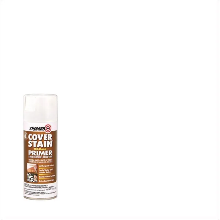 Zinsser Cover Stain White Flat Oil-Based Alkyd Spray Primer and Sealer 13 oz (Pack of 6)