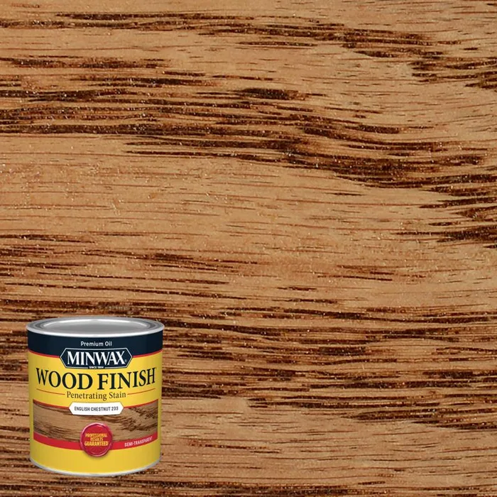 Minwax Wood Finish Semi-Transparent English Chestnut Oil-Based Penetrating Wood Stain 1/2 pt (Pack of 4)
