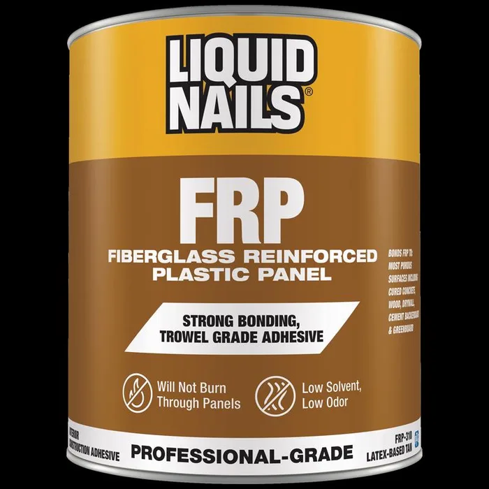 Liquid Nails FRP Fiberglass Reinforced Plastic Panel High Strength Acrylic Latex Off White Adhesive (Pack of 2)