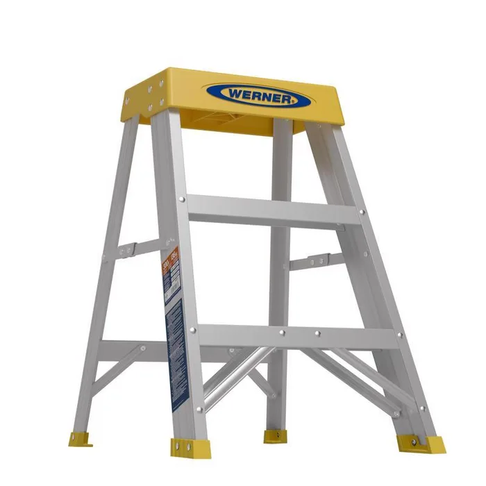 Werner 2 ft. H Aluminum Step Ladder Type IA 300 lb. cap.