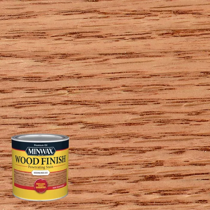 Minwax Wood Finish Semi-Transparent Sedona Red Oil-Based Penetrating Wood Stain 1/2 pt (Pack of 4)