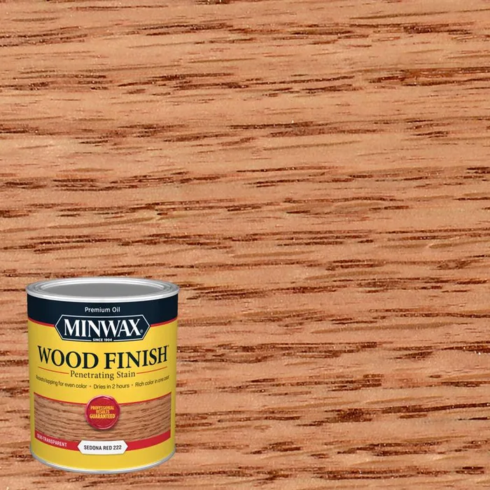 Minwax Wood Finish Semi-Transparent Sedona Red Oil-Based Penetrating Wood Stain 1 qt (Pack of 4)