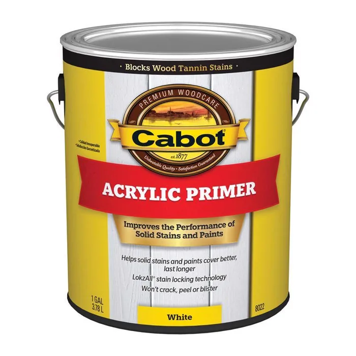 Cabot White Acrylic Primer 1 gal (Pack of 4)