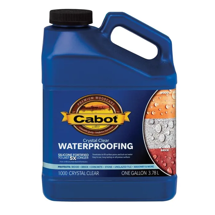 Cabot Crystal Clear Fully-Transparent Silicone Waterproofing Sealer 1 gal (Pack of 4)