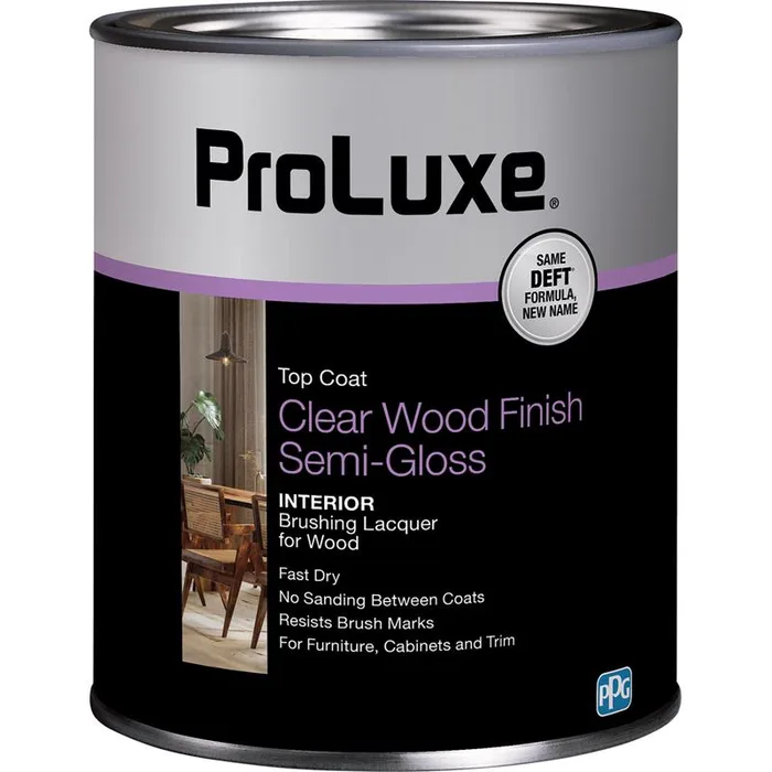 ProLuxe Semi-Gloss Clear Oil-Based Alkyd Brushing Lacquer 1 qt