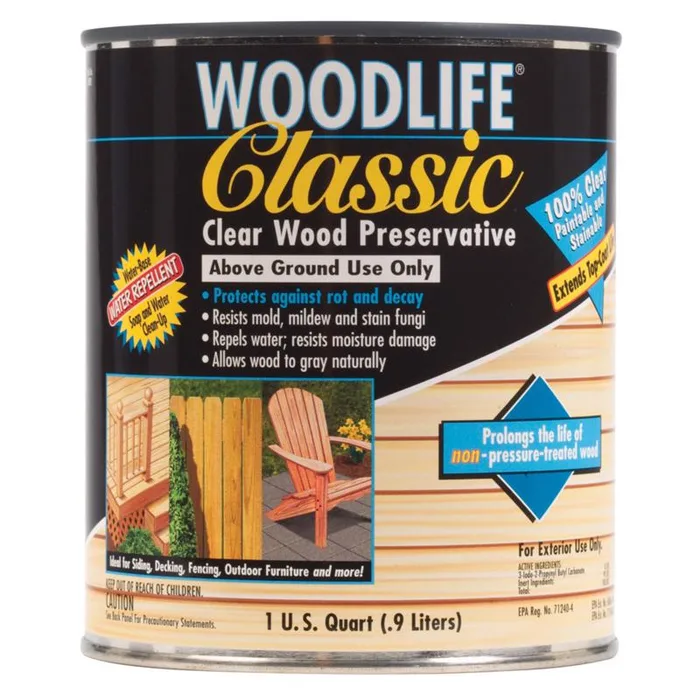 Wolman Woodlife Clear Fully-Transparent Water-Based Wood Preservative 1 qt